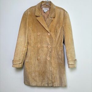 Vintage Tan Double-Breasted Trench Coat